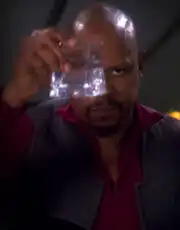Sisko toasts the good guys, cropped
