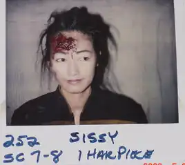 Makeup continuity Polaroid for "Descent"