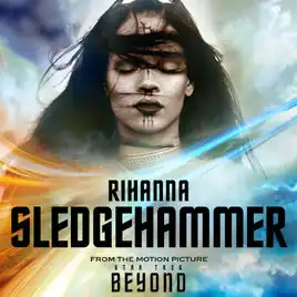 Rihanna on the cover of "Sledgehammer"