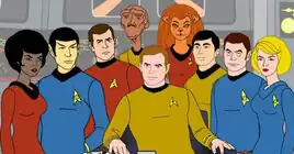 The crew during the five-year mission