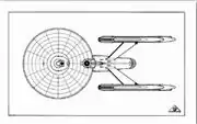 Star Trek The Motion Picture Blueprints preliminary Enterprise dorsal sheet for intended use