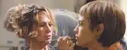 Suzanne Diaz applying T'Pol makeup