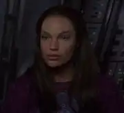 T'Pol wearing a wig
