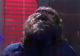 Terev as a test subject for the agony booth in 2155