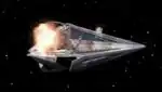 Tholian starship explodes
