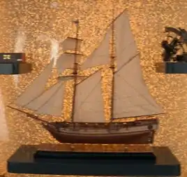 Model of schooner USS Enterprise