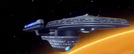The USS Hood in 2381