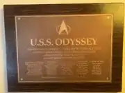 USS Odyssey dedication plaque