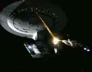 USS Odyssey firing phasers