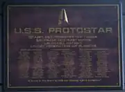 USS Protostar dedication plaque