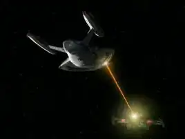 USS Rhode Island firing phasers
