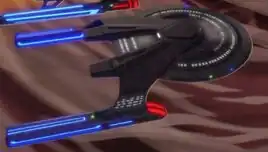 The USS Toronto in orbit of Ferenginar