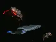 USS Voyager confronts Kazon