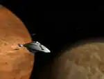 USS Voyager pursued by Allos' species ships