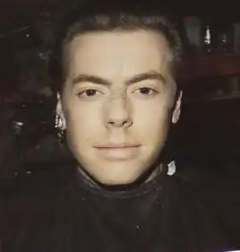 Wilmott on a makeup continuity polaroid for "Descent"