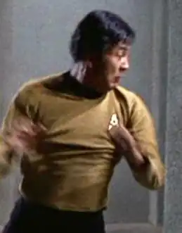 ... as the stunt double for George Takei (Hikaru Sulu).