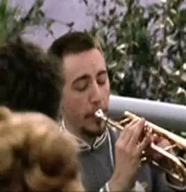 ...as a wedding band trumpeter