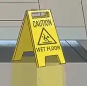 Wet floor sign
