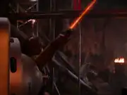 Worf fires at Gatherers