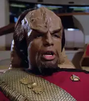 Worf sneezing