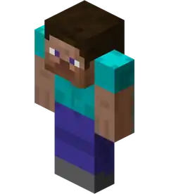 0.0.23a 01 (remake) Human view.png: Infobox image for Mob the entity in Minecraft