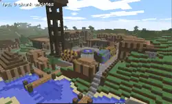 A town built in this version with a texture pack.