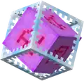 Official artwork of an End crystal, pictured without its base.