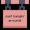 Official artwork of a hanging sign, made for the 15th anniversary of Minecraft.[6]