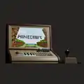 Render of a computer playing Minecraft Classic, on what appears to be M.A.R.I.L.L.A.