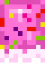 1st Birthday Cape.png: Infobox image for Birthday Cape the dungeons cosmetic in Minecraft