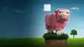 A character poster of the pink sheep.