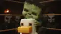 Chicken jockey as seen in A Minecraft Movie