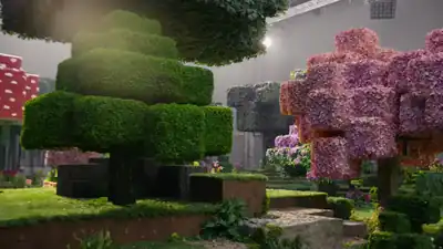 Leaves in A Minecraft Movie.
