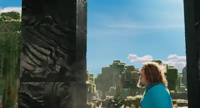 Obsidian as it appears in A Minecraft Movie.