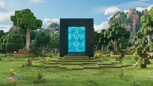 A wallpaper of the Earth Portal, the portal to the Overworld