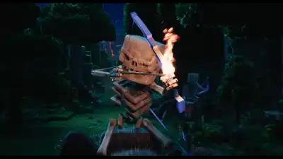 A spider jockey aiming a bow