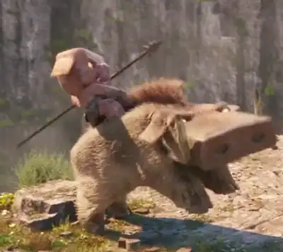 AMCM hoglin rider.png: Infobox image for Hoglin the species in Minecraft