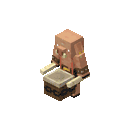 A drum piglin's idle pose