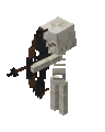 A skeleton shooting an arrow