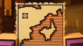 Kai holding a trial chamber map.