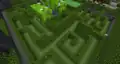 Trails of gunpowder inside of Creeper Maze.