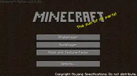 Alpha v1.2.4_01 menu.png: Infobox image for Minecraft Alpha v1.2.4_01 the version in Minecraft