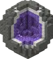 An amethyst geode in 20w48a after the textures of block of amethyst and budding amethyst were changed again.