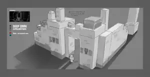 Ancient city wall with pot concept art.