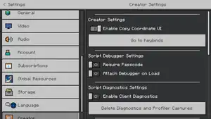 The Creator Settings tab.