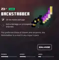 A backstabber within the inventory.
