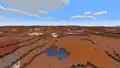 A badlands plateau single biome world.