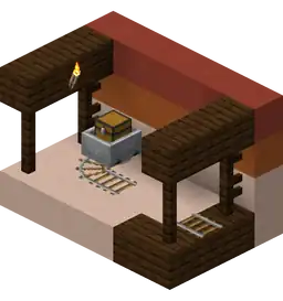 Badlands mineshaft.png: Infobox image for Mineshaft the structure in Minecraft