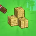 Artwork of Zuri pointing at some bamboo blocks.
