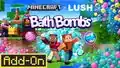Zuri on the key art for the Lush Bath Bomb Add-On.